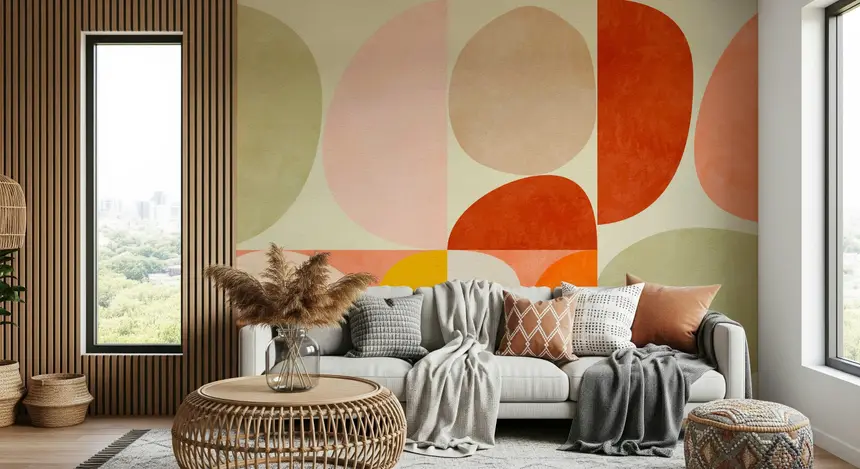 Geometric Harmony Wall Mural - 2632105