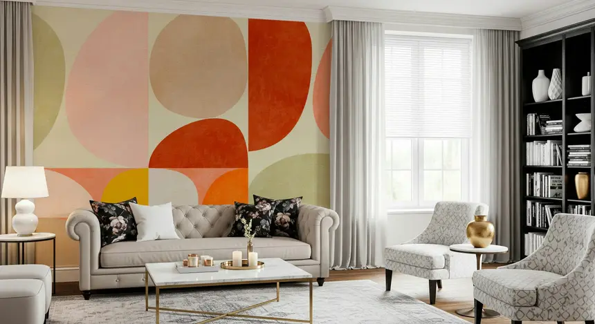 Geometric Harmony Wall Mural - 2632105