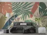 Earthy Tones Abstract Tropical Leaf Wall Mural 8