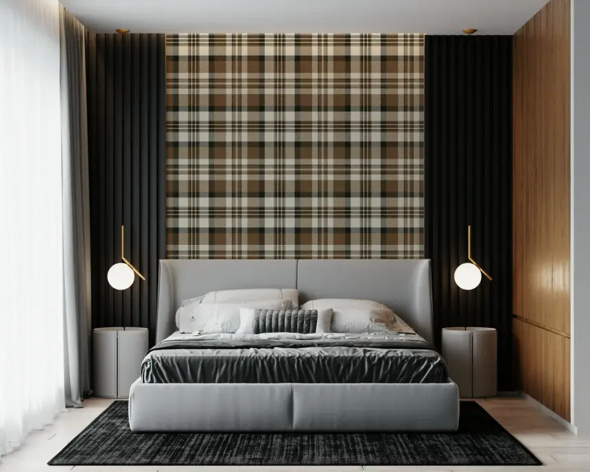 Earthy Plaid Wallpaper
