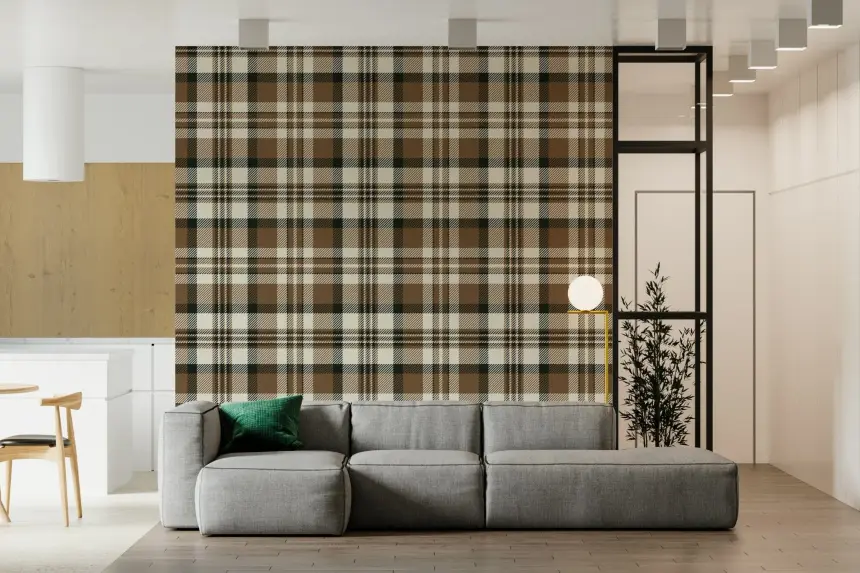Earthy Plaid Wallpaper