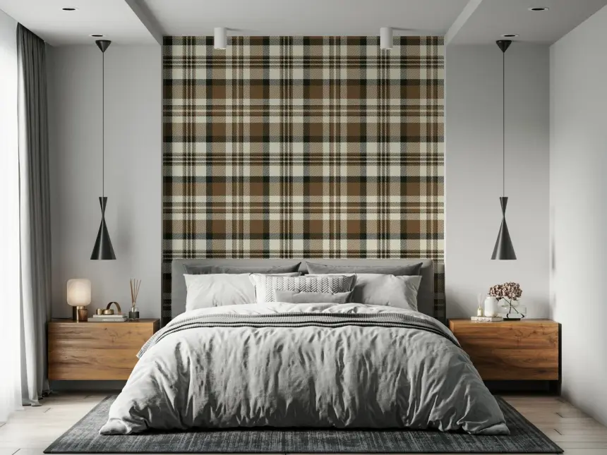 Earthy Plaid Wallpaper