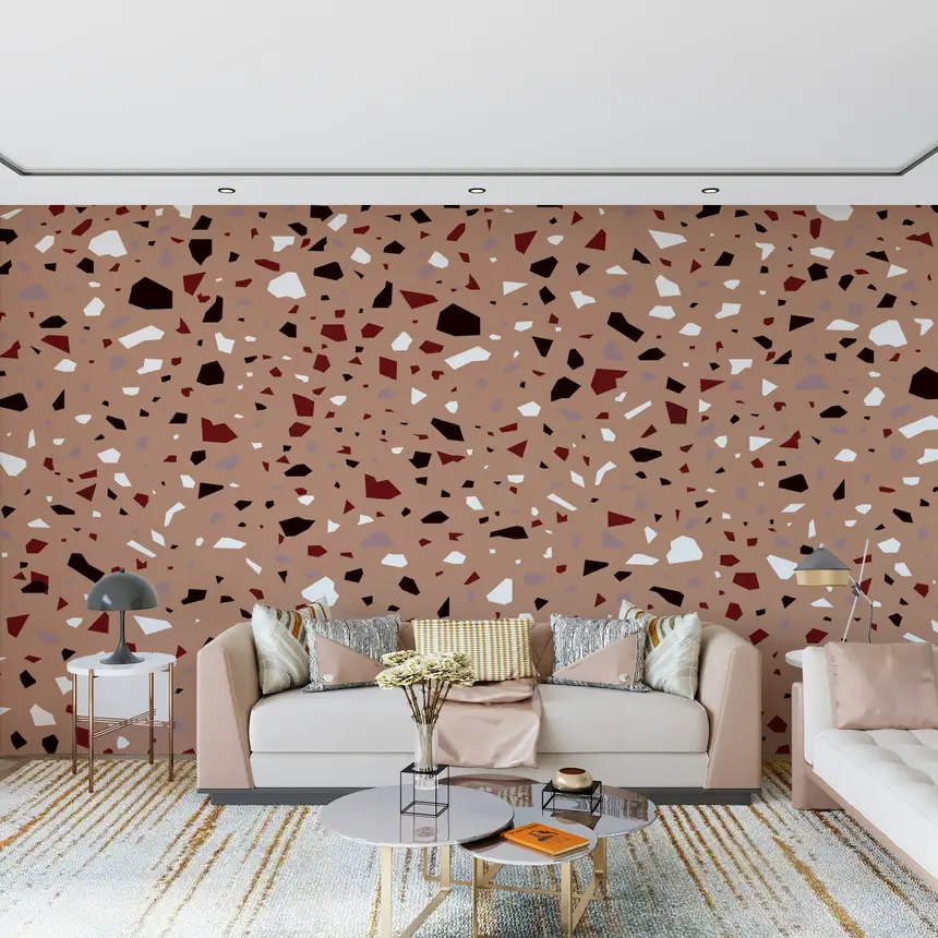 Earthy Fragmented Stone Wall Mural - 2759442