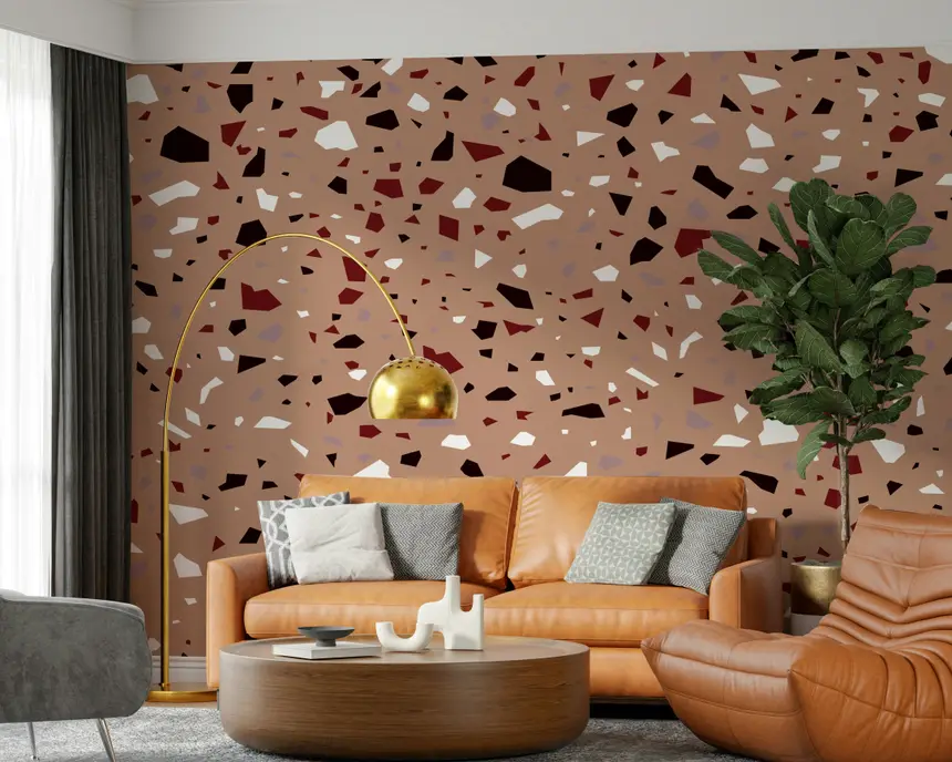 Earthy Fragmented Stone Wall Mural - 2759442
