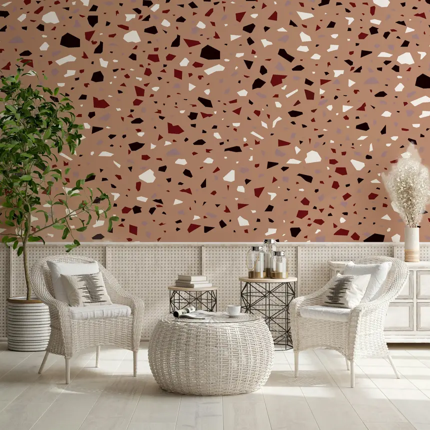 Earthy Fragmented Stone Wall Mural - 2759442