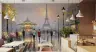 Eiffel Tower Carousel Street Scene Wall Mural 6