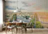 Eiffel Tower Sunset Paris Cityscape Wall Mural 7