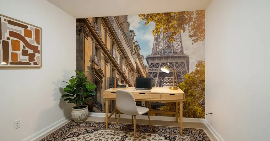 Eiffel's Golden Hour Wall Mural