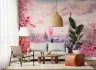 Parisian Cherry Blossom Eiffel Tower Wall Mural 7