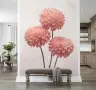 Elegant Blush Dahlia Floral Wall Mural 6
