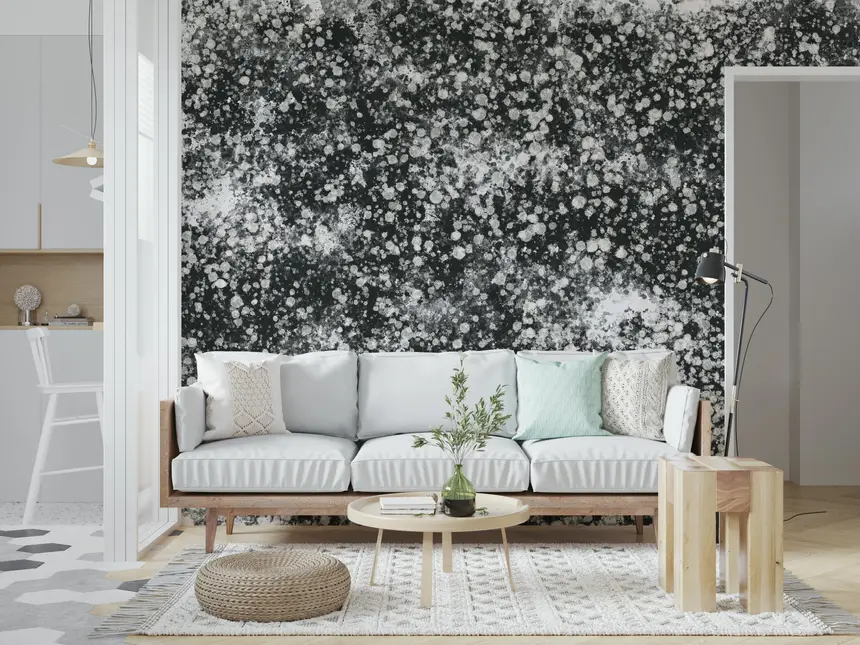 Monochrome Dots Wall Mural - 2417845