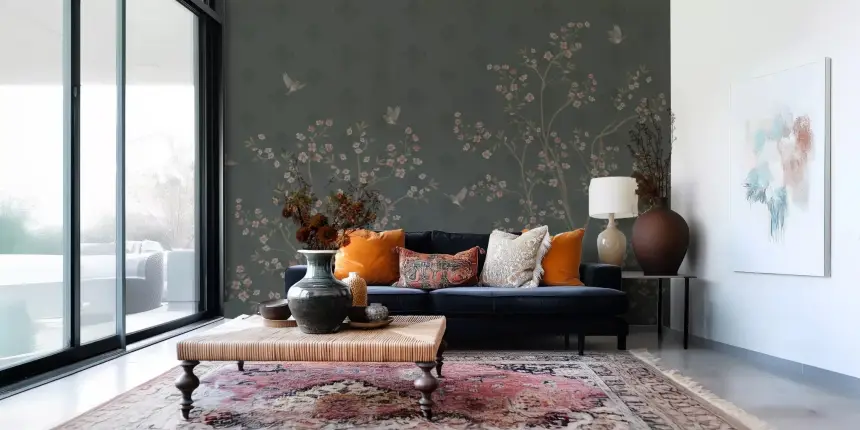 Emerald Bloom & Flight Wall Mural
