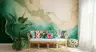 Emerald Gold Abstract Flow Wallpaper Mural 6