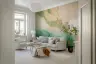 Emerald Gold Abstract Flow Wallpaper Mural 7