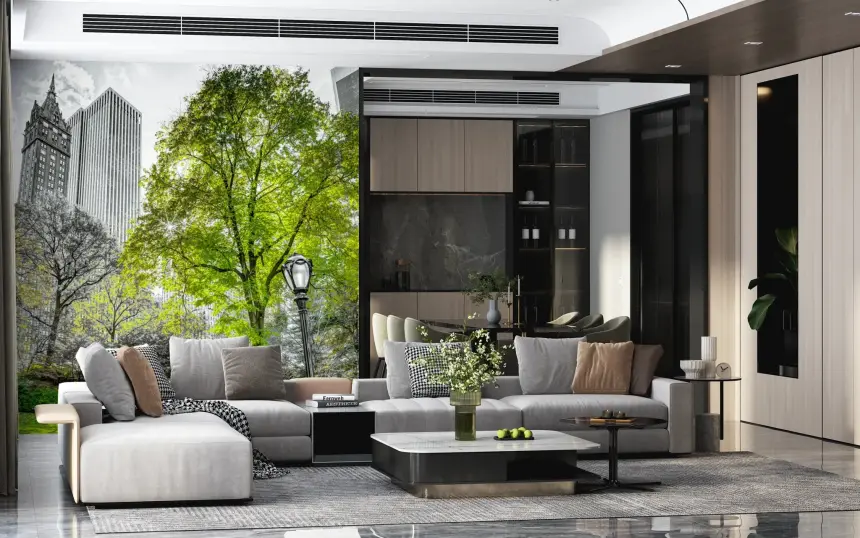 Emerald Metropolis Wall Mural