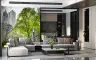 Monochrome City Greenery Wall Mural 7