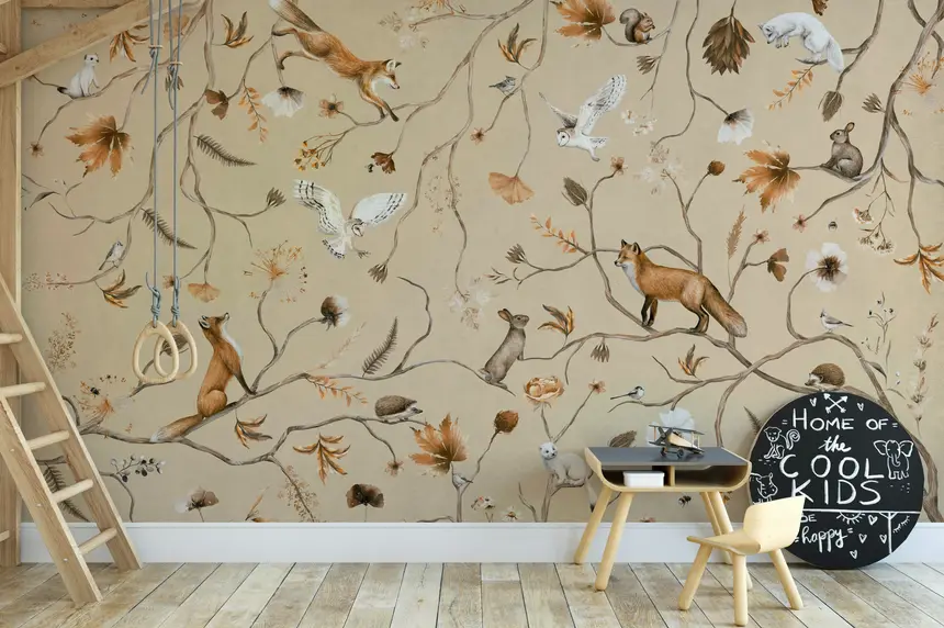 Forest Creatures Wall Mural