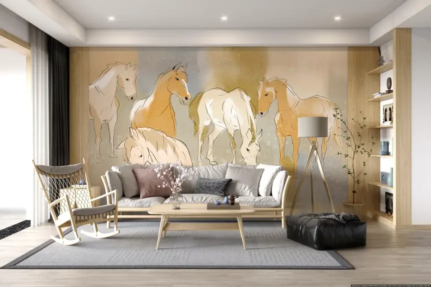 Equestrian Echoes Wall Mural