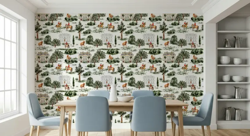 Equestrian Estate Wallpaper