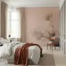 Ethereal Blush Pink Abstract Botanical Wall Mural 7