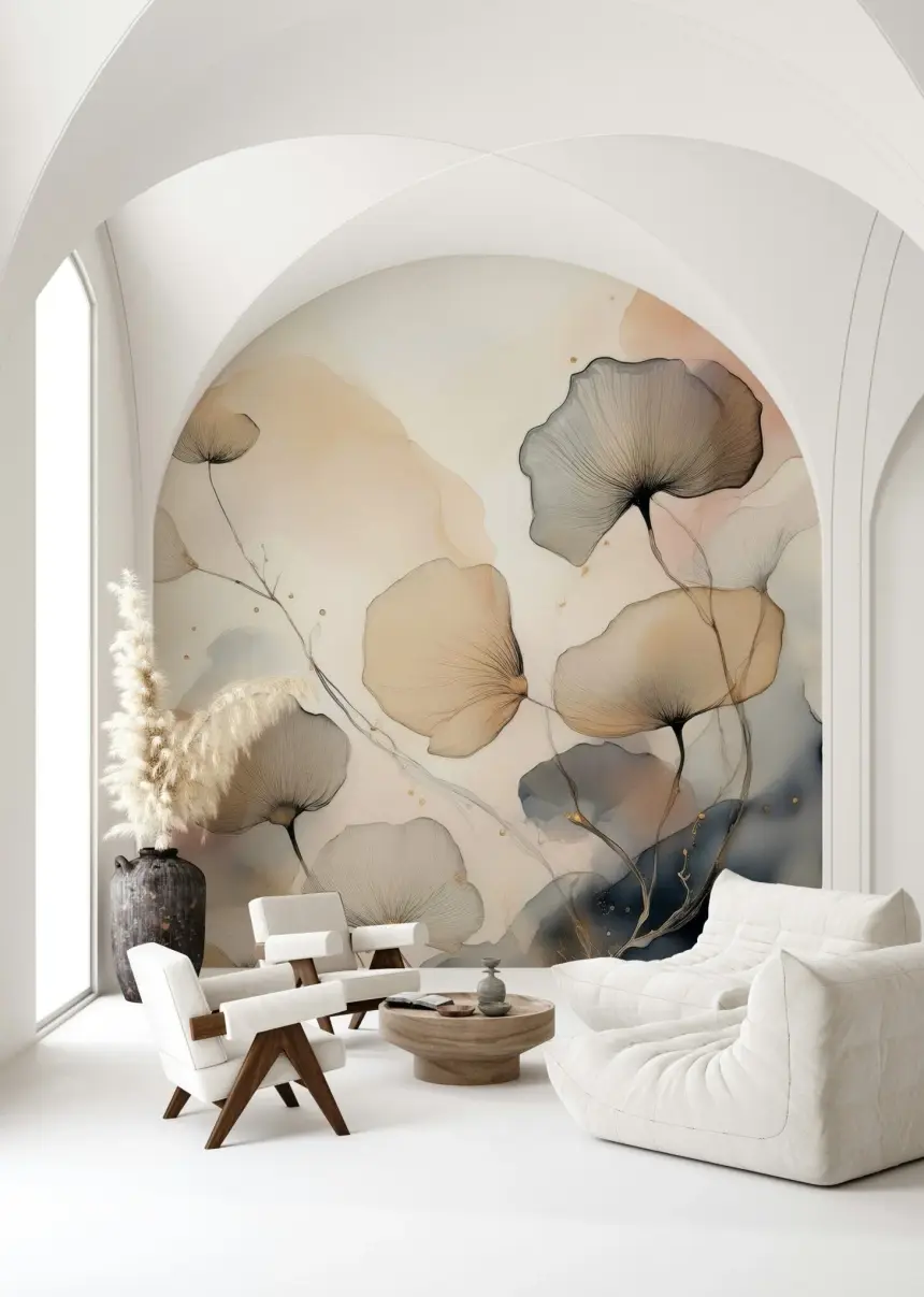 Ethereal Garden Tones Wall Mural