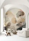 Soft Botanical Watercolour Abstract Wall Mural 8