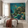 Europe Night View Satellite Wall Mural 8