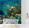 Europe Night View Satellite Wall Mural 7