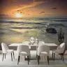 Golden Hour Ocean Sunset Wall Mural 7