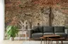 Autumn Leaf Lined Forest Corridor Wallpaper Mural 6