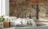 Autumn Leaf Lined Forest Corridor Wallpaper Mural 8