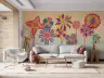 Vibrant Abstract Floral Pattern Wall Mural 6