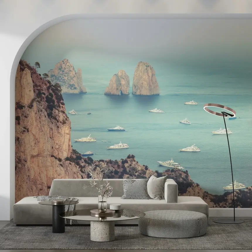 Faraglioni Cliffs Wall Mural