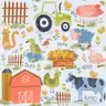 Playful Farm Animals Kids' Wallpaper 8