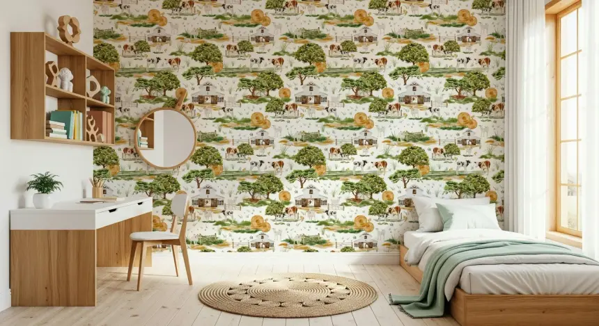 Farmhouse Charm Wallpaper
