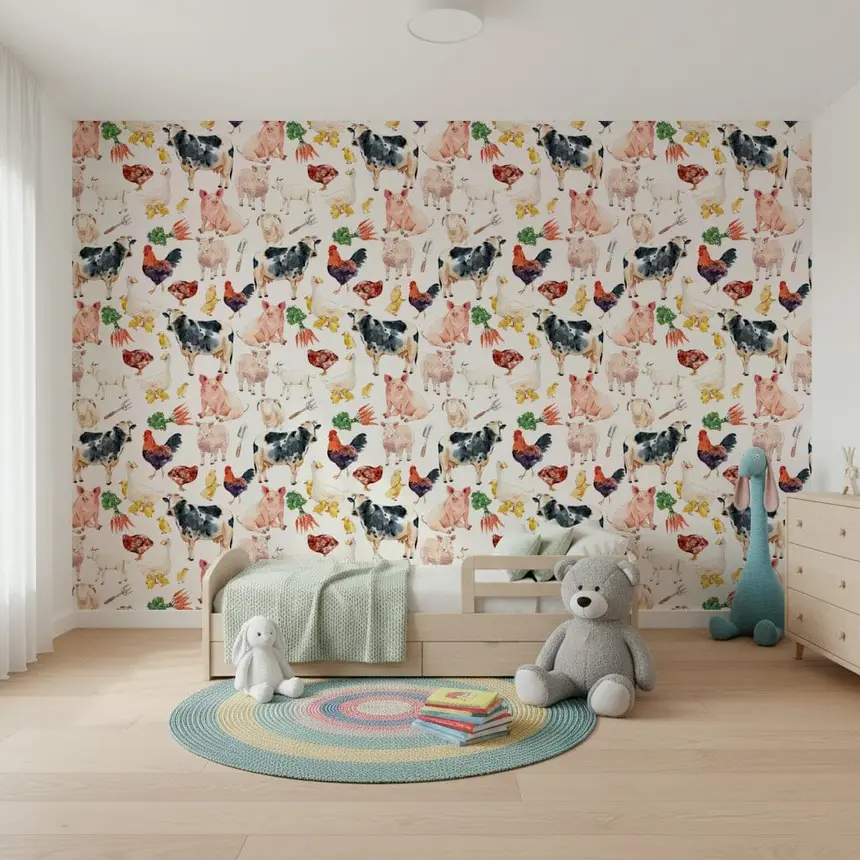 Farmyard Friends Wallpaper