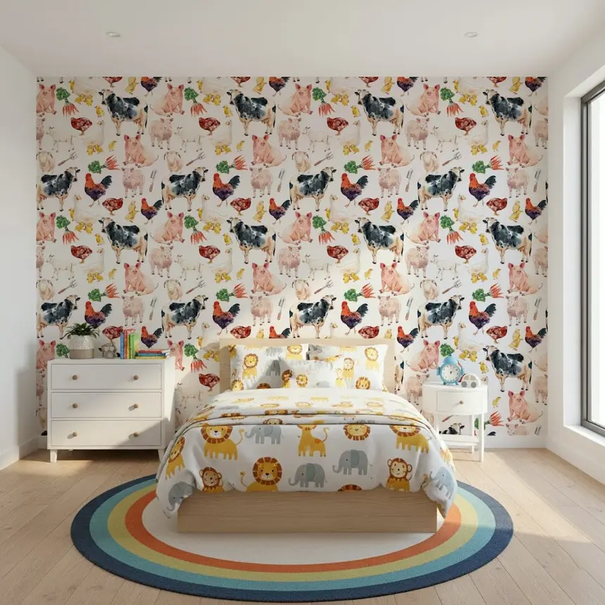 Farmyard Friends Wallpaper