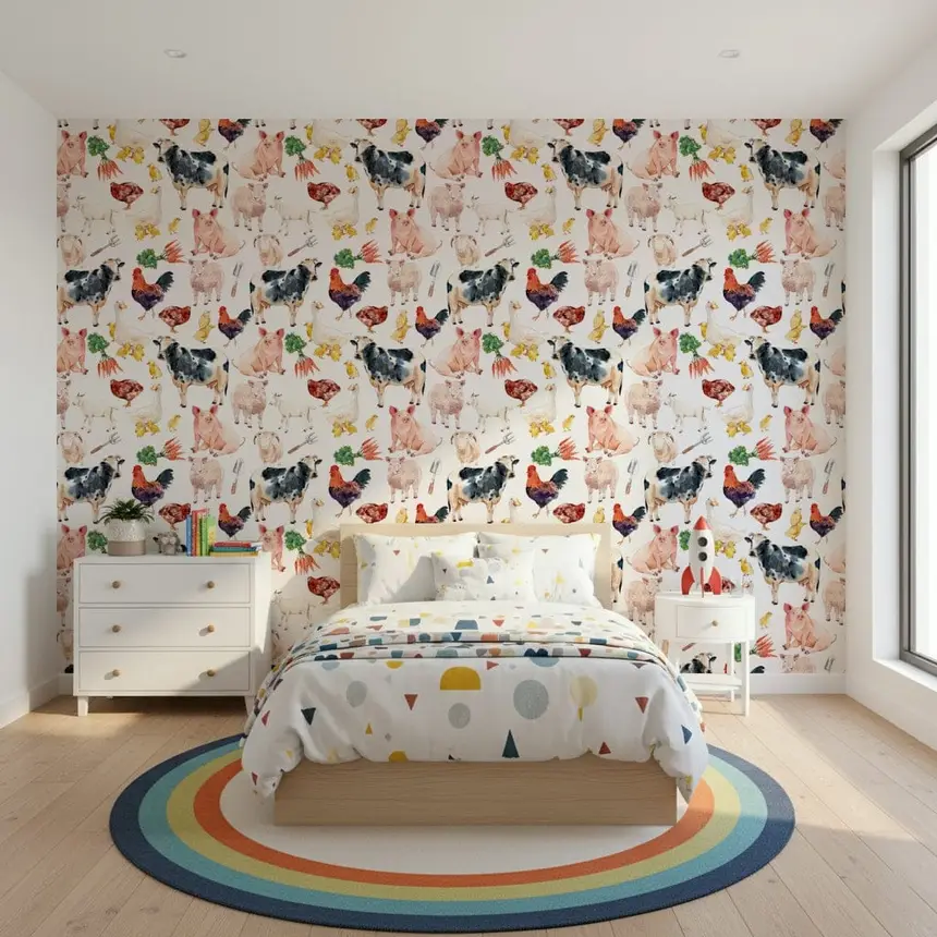 Farmyard Friends Wallpaper