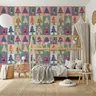Playful Geometric Tree Motif Wallpaper 6