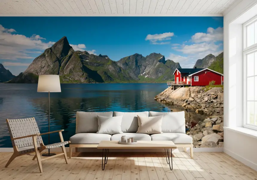 Fishing Huts Wall Mural
