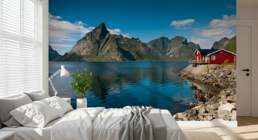Fishing Huts Wall Mural