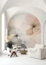 Soft Watercolour Floral Wall Mural 7