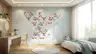 Whimsical Floral Bird Silhouette Kids' Wall Mural 6