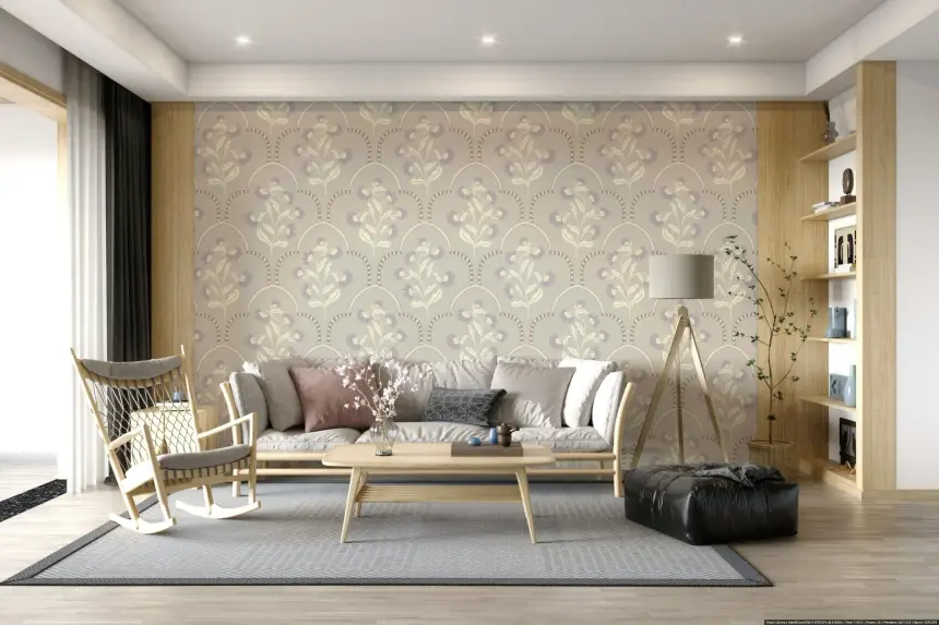 Floral Lattice Wallpaper