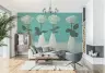 Serene White Rose Vases Wall Mural 8