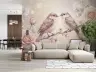 Whimsical Birds and Pink Roses Wallpaper 7