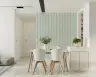Serene Mint Striped Floral Motif Wallpaper 8