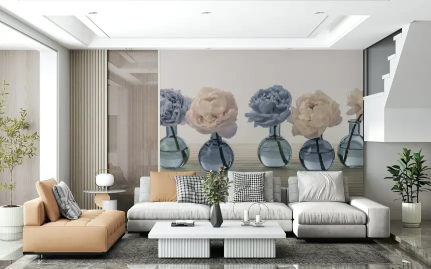 Floral Vases Wall Mural