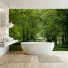 Lush Green Forest Path Scenic Wall Mural 8