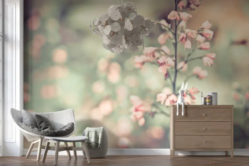 Flowering Heuchera Wall Mural